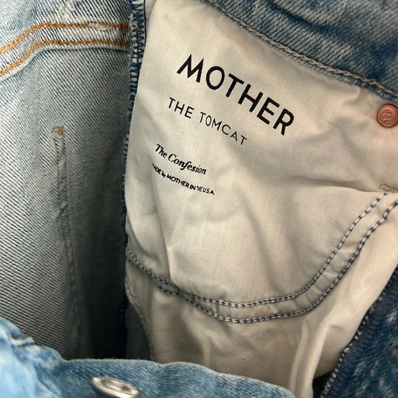 Mother Superior The Tomcat Distressed Cropped Jeans